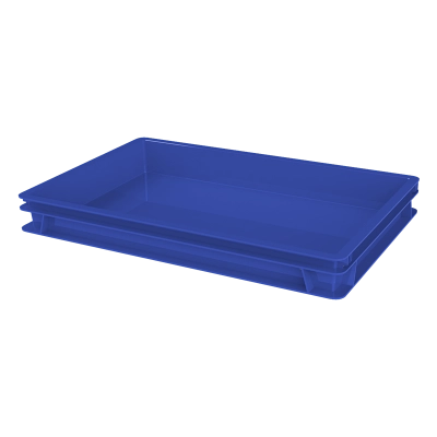 Ящик полимерный для полуфабрикатов 600x400x75, сплошной 