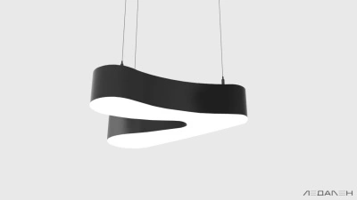 Светильник облако CLOUD S1200 6000K 70W, корпус черный