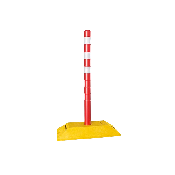 Делиниатор дорожный резиновый ДДР-610 со столбиком сигнальным упругим 900 мм