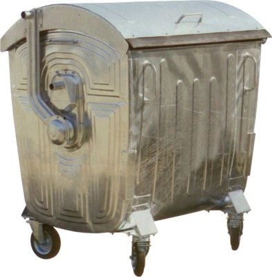 Мусорный контейнер на колёсах (1100 л) оцинкованный, арт. МКЦ-1100 , код: 02931