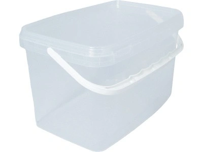 Ведро п/п 2л. прямоугольное, с прозрачной крышкой, код: 33221