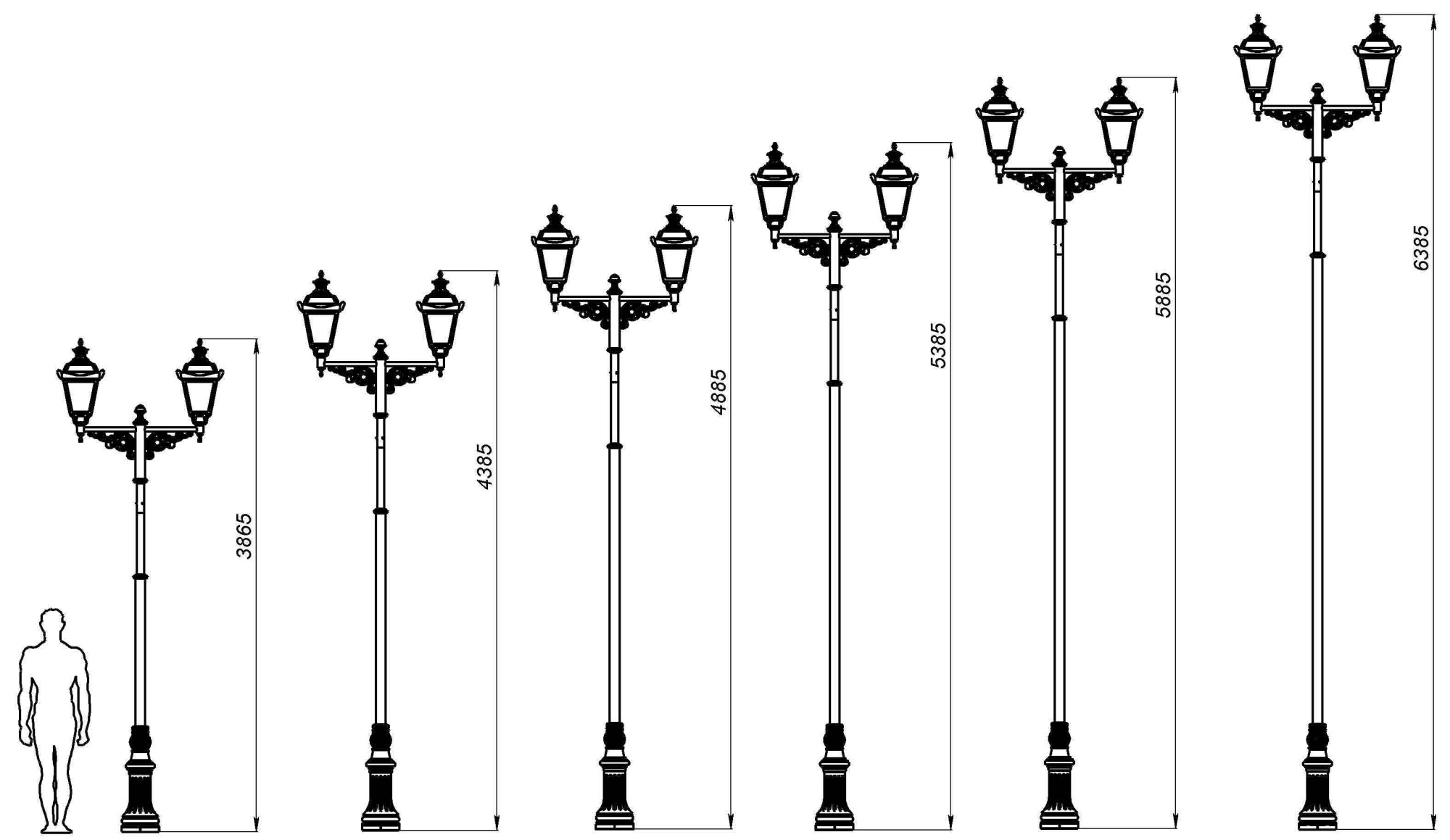 Фонарь уличный «Адмирал - 2» со светильниками 4,865 м