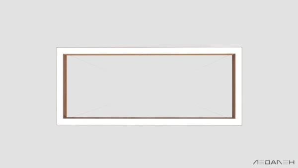 WOOD RETTANGOLO 6000K 84W Орех грецкий, корпус 