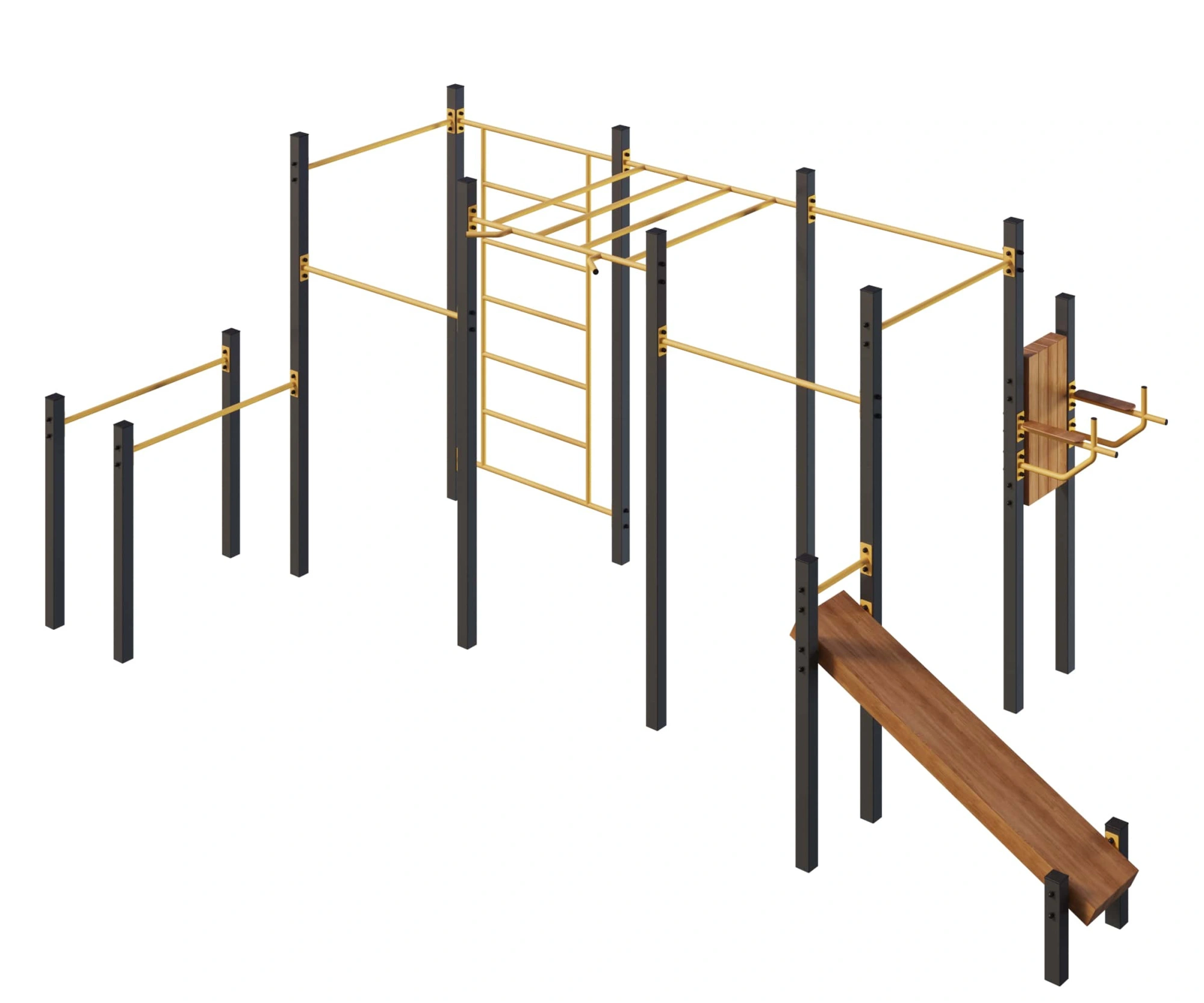 Спортивный комплекс для занятий воркаутом «Фристайл-15» (25,2 м2)