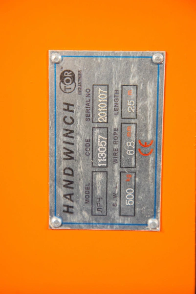 Лебедка ручная червячная TOR ЛРЧ 500 (VS) 0,5 т 25 м