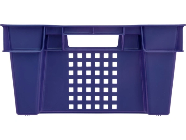 Ящик перфорированный 600×400×200, арт.: 102-У, объём 37, синий, код: 09581