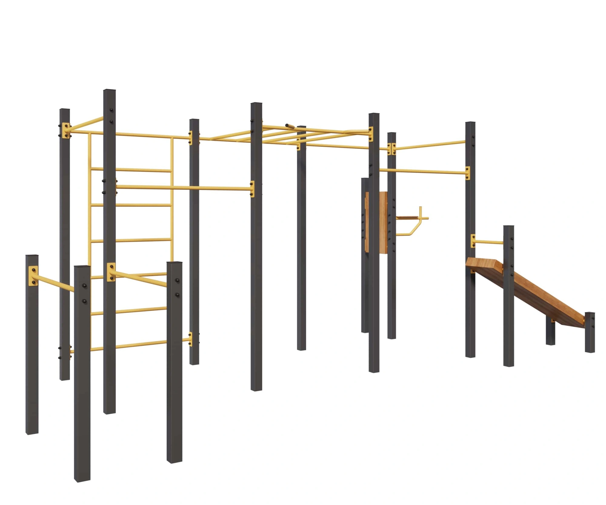 Спортивный комплекс для занятий воркаутом «Фристайл-15» (25,2 м2)