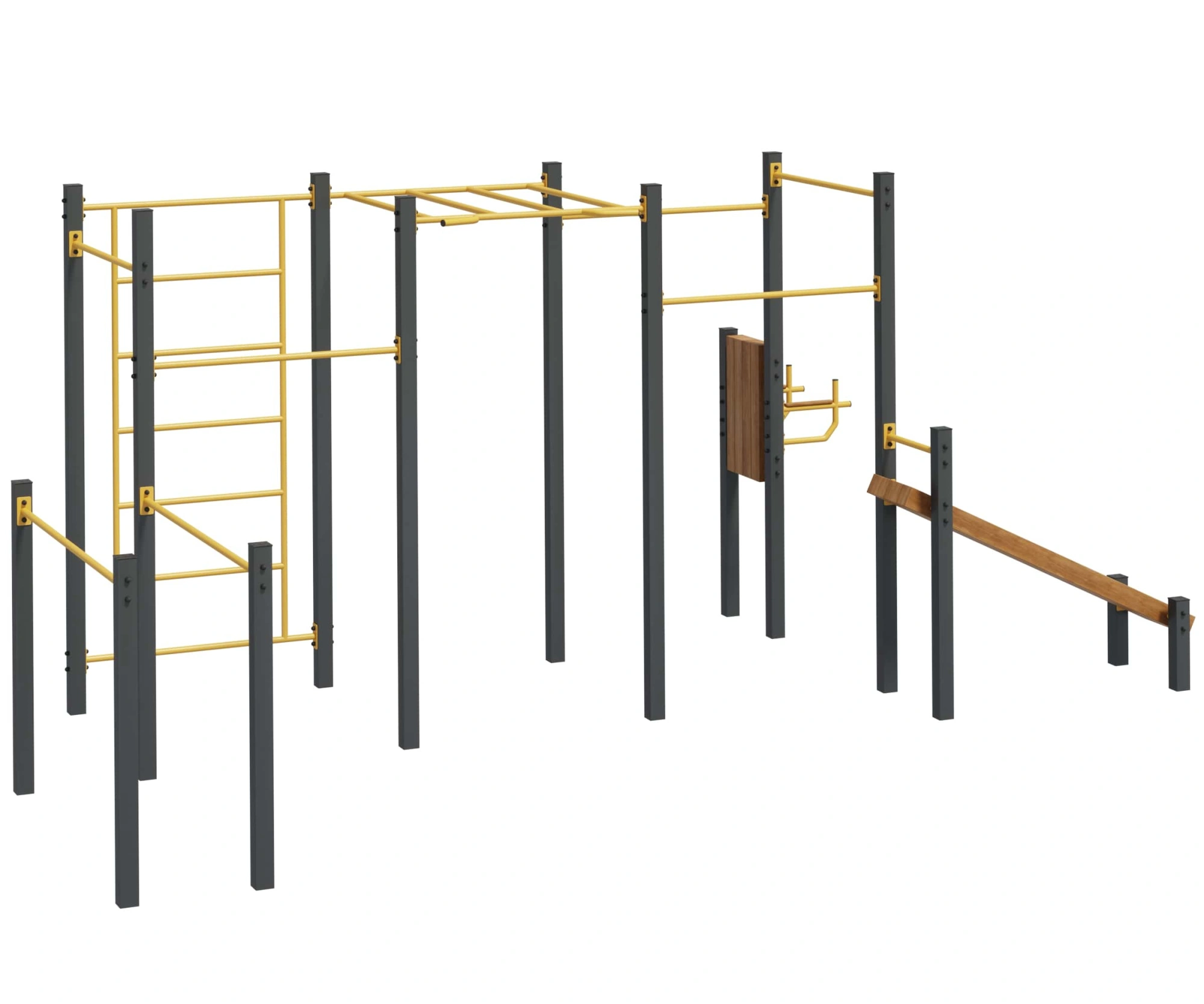 Спортивный комплекс для занятий воркаутом «Фристайл-15» (25,2 м2)