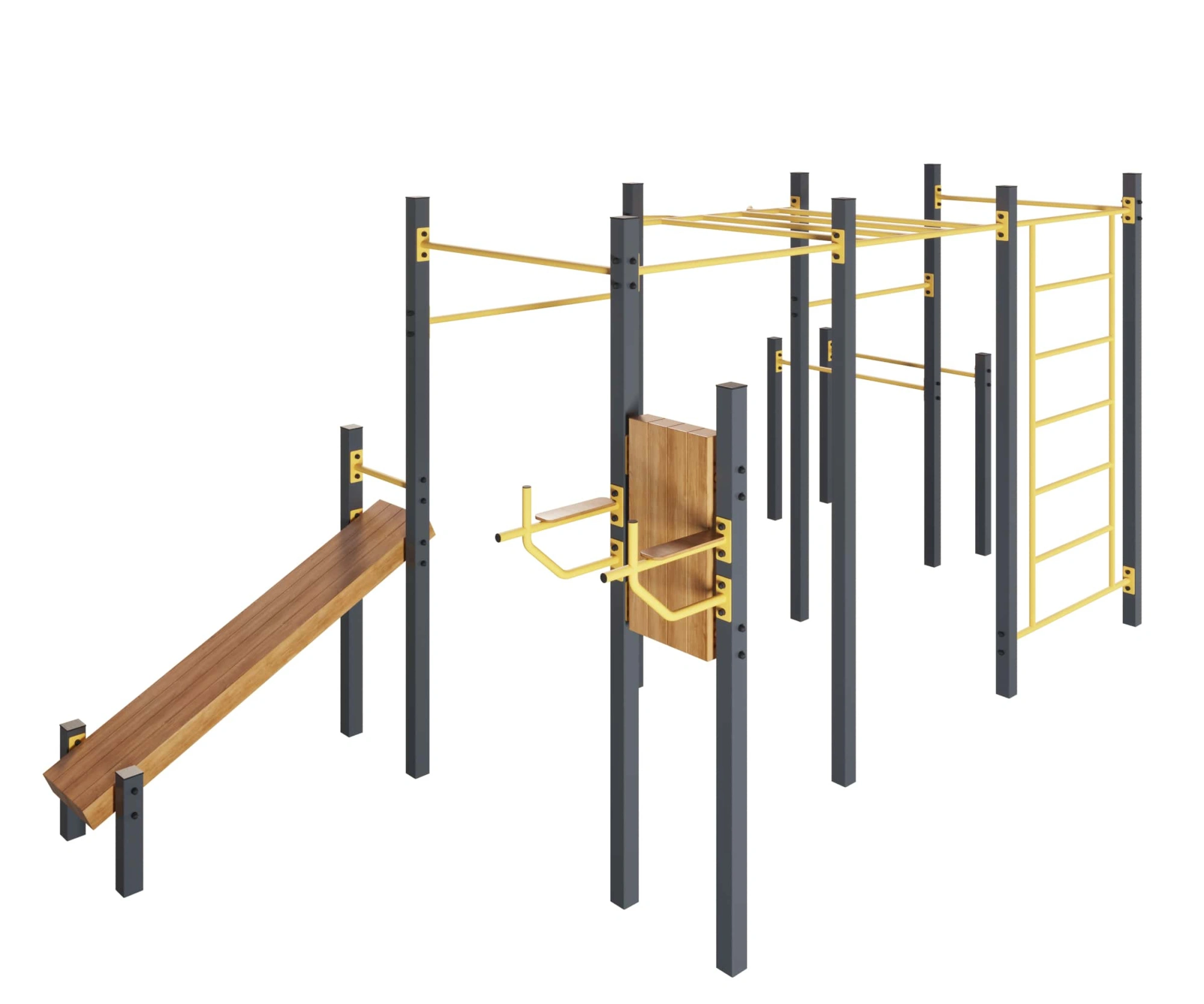 Спортивный комплекс для занятий воркаутом «Фристайл-15» (25,2 м2)