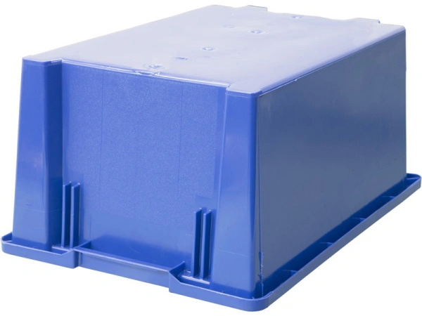 Ящик сплошной 600×400×270 мм, объем 43 л., арт.: 600-6427 гд, синий, код: 21431