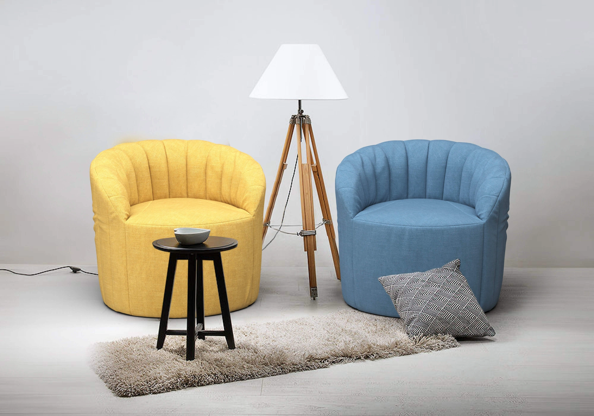 Бескаркасное кресло Шелл Ламбре велюр