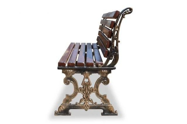 Скамейка чугунная «Ампир» без подлокотников 2,0 м (2 опоры)