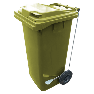 Мусорный контейнер 120л. на 2 колесах с педалью арт. 23.C21