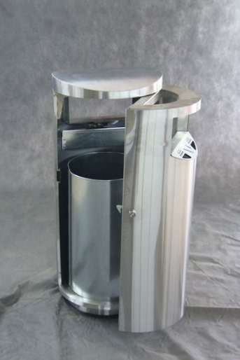 Урна-пепельница Терминал М, 400х935 мм, шлифованная, 40 л